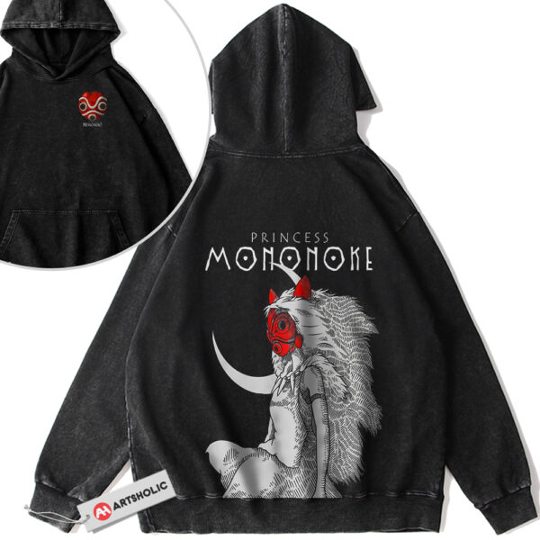 Princess Mononoke Hoodie, Studio Ghibli Hoodie, Anime Hoodie, Vintage Hoodie 2-Sided