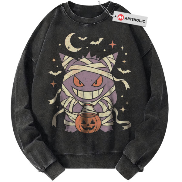 Gengar Sweatshirt, Halloween Sweatshirt, Pokemon Sweatshirt, Anime Sweatshirt, Vintage Sweater