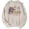 Pikachu Gengar Charmander and Eevee Sweatshirt, Halloween Sweatshirt, Pokemon Sweatshirt, Anime Sweatshirt, Vintage Sweater