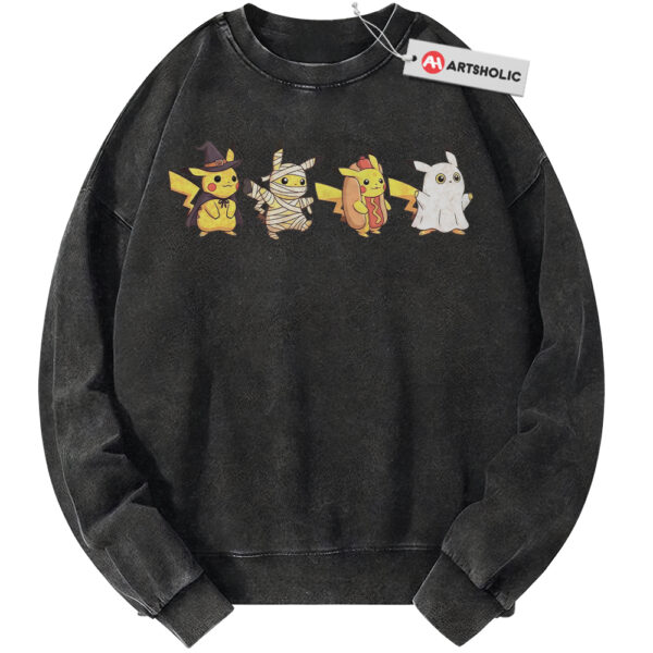 Pikachu Sweatshirt, Halloween Sweatshirt, Pokemon Sweatshirt, PKM Sweatshirt, Anime Sweatshirt, Vintage Sweater