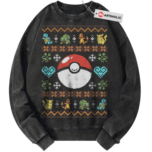 Pokemon Sweatshirt, PKM Sweatshirt, Christmas Sweatshirt, Anime Sweatshirt, Vintage Sweater
