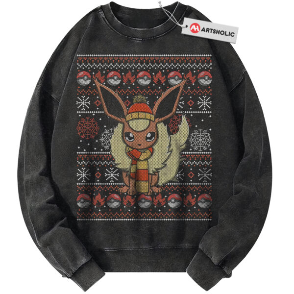 Eevee Sweatshirt, Christmas Sweatshirt, Pokemon Sweatshirt, PKM Sweatshirt, Anime Sweatshirt, Vintage Sweater