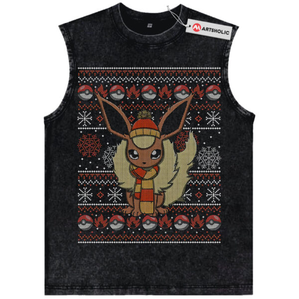 Eevee Tank Top, Christmas Tank Top, Pokemon Tank Top, PKM Tank Top, Anime Tank Top, Vintage Tank Top