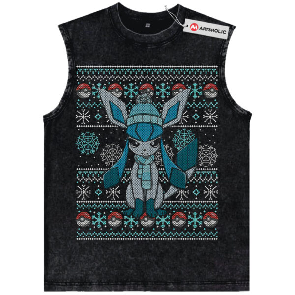 Glaceon Tank Top, Christmas Tank Top, Pokemon Tank Top, PKM Tank Top, Anime Tank Top, Vintage Tank Top