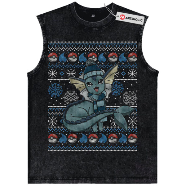 Vaporeon Tank Top, Christmas Tank Top, Pokemon Tank Top, PKM Tank Top, Anime Tank Top, Vintage Tank Top