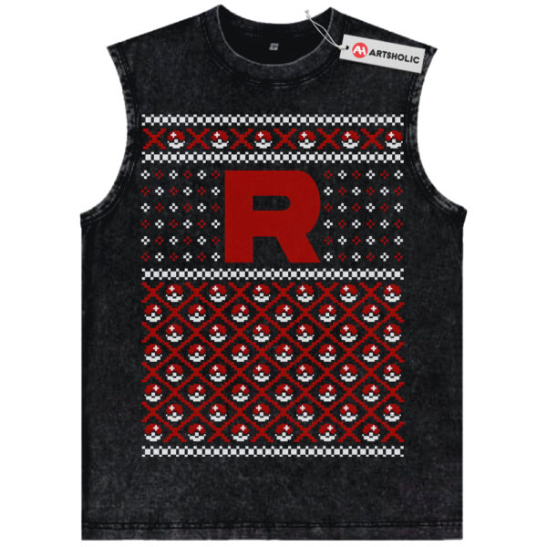 Team Rocket Tank Top, Christmas Tank Top, Pokemon Tank Top, PKM Tank Top, Anime Tank Top, Vintage Tank Top