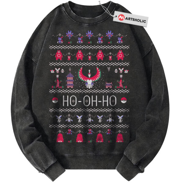 Ho-Oh Sweatshirt, Christmas Sweatshirt, Pokemon Sweatshirt, Anime Sweatshirt, Vintage Sweater