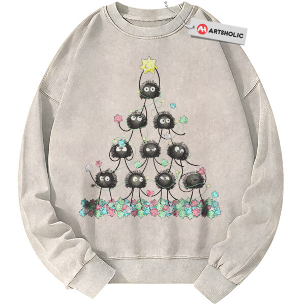 Susuwatari Sweatshirt, Studio Ghibli Sweatshirt, Christmas Sweatshirt, Anime Sweatshirt, Vintage Sweater