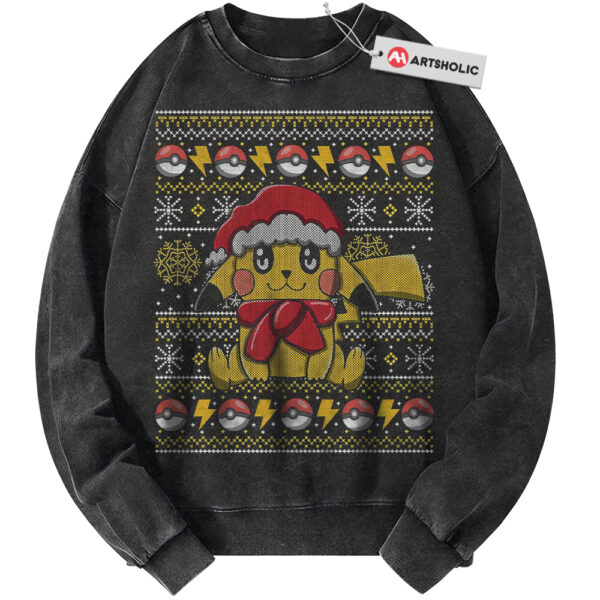 Pikachu Sweatshirt, Pokemon Sweatshirt, Christmas Sweatshirt, Anime Sweatshirt, Vintage Sweater