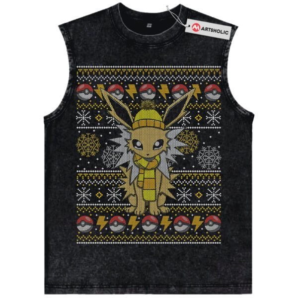 Jolteon Tank Top, Pokemon Tank Top, Christmas Tank Top, Anime Tank Top, Vintage Tank Top