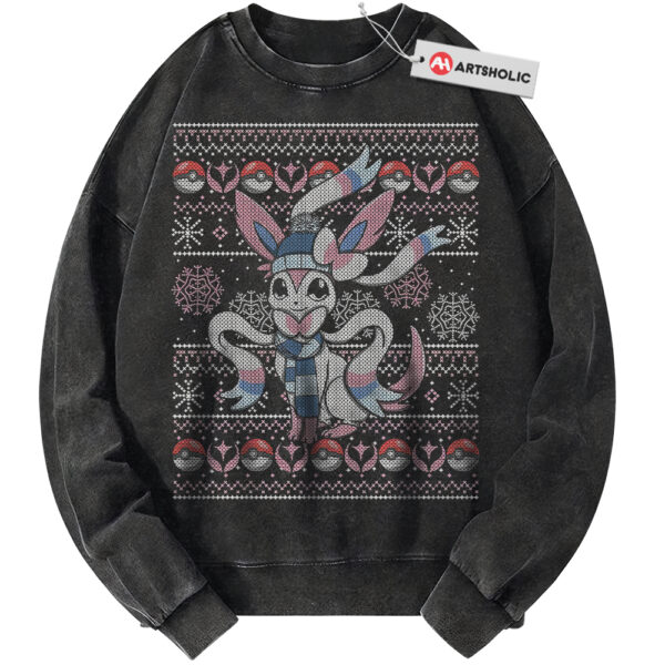Sylveon Sweatshirt, Pokemon Sweatshirt, Christmas Sweatshirt, Anime Sweatshirt, Vintage Sweater