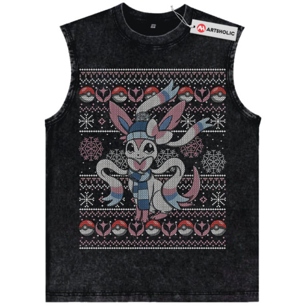 Sylveon Tank Top, Pokemon Tank Top, Christmas Tank Top, Anime Tank Top, Vintage Tank Top