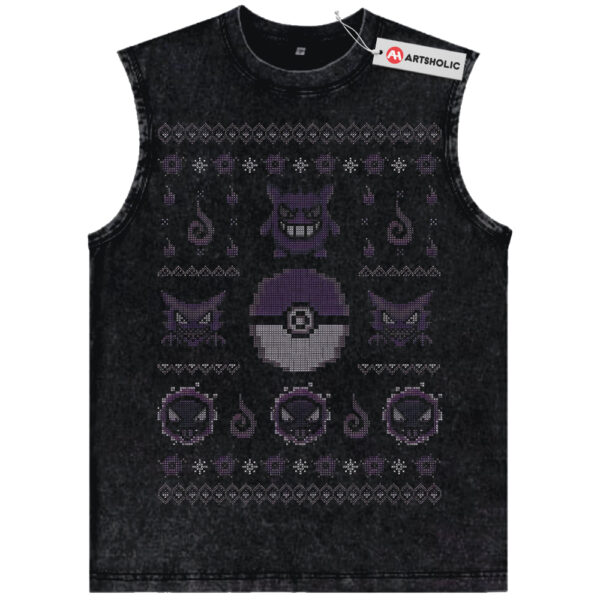 Gengar Haunter and Gatsly Tank Top, Pokemon Tank Top, Christmas Tank Top, Anime Tank Top, Vintage Tank Top
