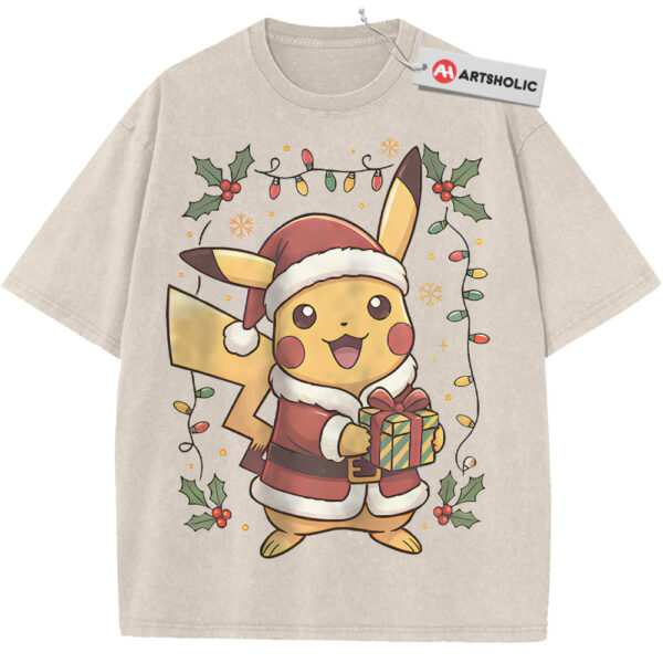 Pikachu Shirt, Christmas Shirt, Pokemon Shirt, PKM Shirt, Anime Shirt, Vintage Tee