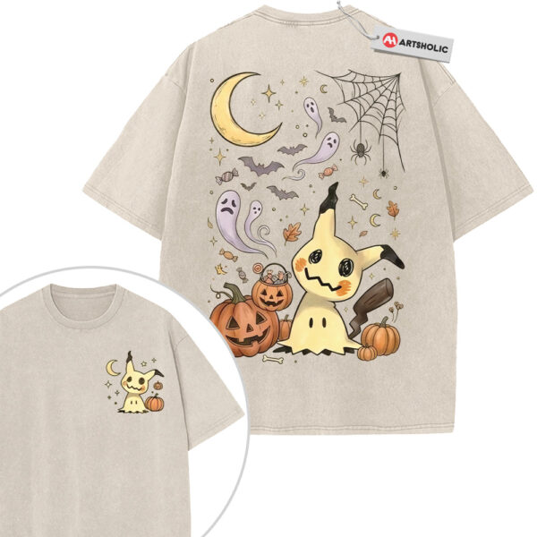 Mimikyu Shirt, Pokemon Shirt, PKM Shirt, Halloween Shirt, Anime Shirt, Vintage T-Shirt 2-Sided