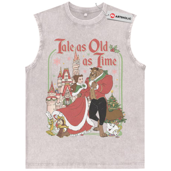 Beauty and the Beast Tank Top, Christmas Tank Top, Animated Tank Top, Vintage Tank Top