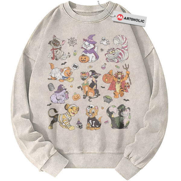 Disney Cat Sweatshirt, Halloween Sweatshirt, Animated Sweatshirt, Vintage Sweater