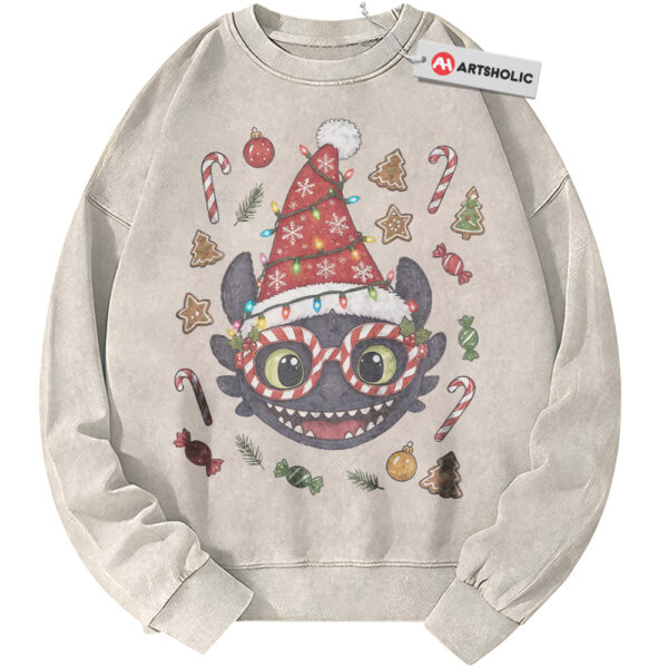 Toothless Sweatshirt, How to Train Your Dragon Sweatshirt, Christmas Sweatshirt, Animated Sweatshirt, Vintage Sweater