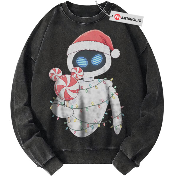 EVE Sweatshirt, WALL-E Sweatshirt, Christmas Sweatshirt, Disney Sweatshirt, Animated Sweatshirt, Vintage Sweater