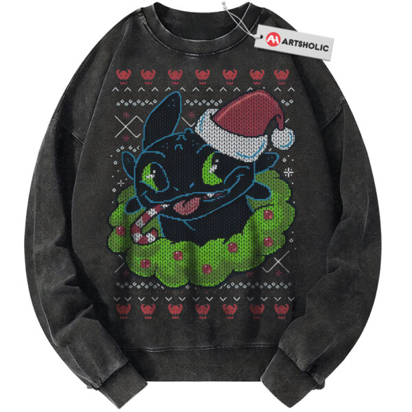 Toothless Sweatshirt, How to Train Your Dragon Sweatshirt, Christmas Sweatshirt, Animated Sweatshirt, Vintage Sweater