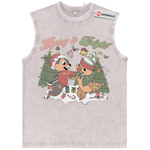 Chip and Dale Tank Top, Christmas Tank Top, Animated Tank Top, Vintage Tank Top