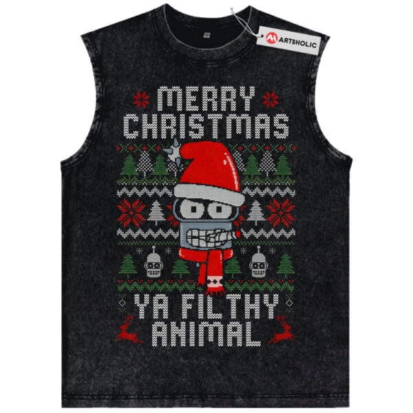 Bender Shirt, Futurama Shirt, Christmas Shirt, Animated Shirt, Vintage Tee