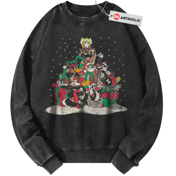 Looney Tunes Sweatshirt, Christmas Sweatshirt, Animated Sweatshirt, Vintage Sweater