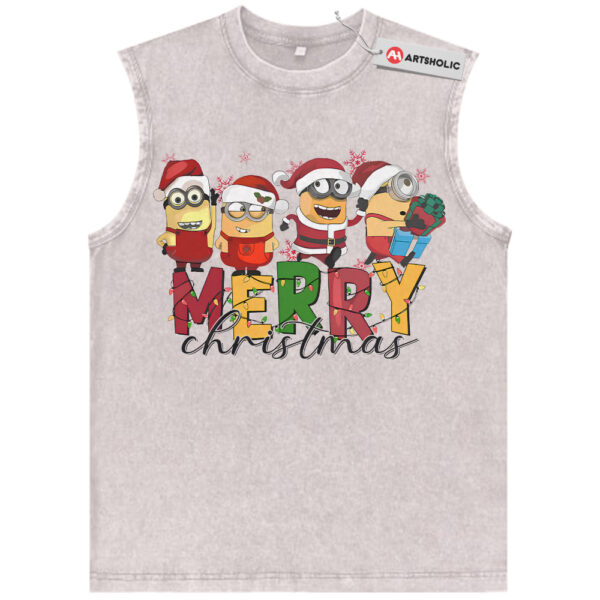 Minions Tank Top, Christmas Tank Top, Animated Tank Top, Vintage Tank Top