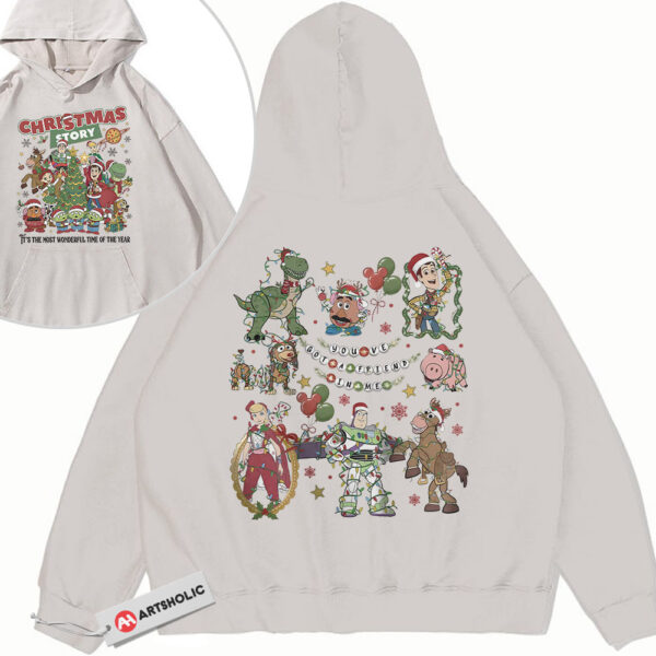 Toy Story Hoodie, Christmas Hoodie, Animated Hoodie, Vintage Hoodie 2-Sided