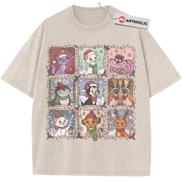 Disney Cats Shirt, Christmas Shirt, Winter Disney Shirt, Animated Shirt, Vintage T-Shirt