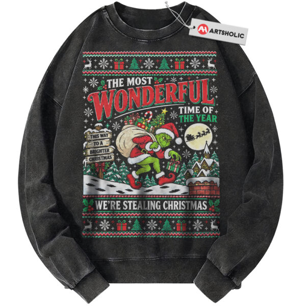 The Grinch Sweatshirt, Christmas Sweatshirt, Animated Sweatshirt, Vintage Sweater