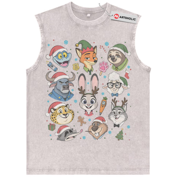 Zootopia Tank Top, Christmas Tank Top, Animated Tank Top, Vintage Tank Top