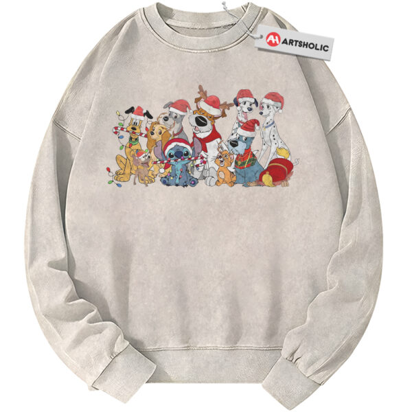 Disney Dogs Sweatshirt, Christmas Sweatshirt, Winter Disney Sweatshirt, Animated Sweatshirt, Vintage Sweater