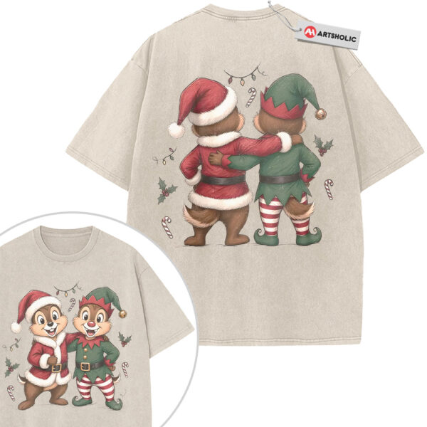 Chip and Dale Shirt, Christmas Shirt, Animated Shirt, Vintage Tee 2-Sided