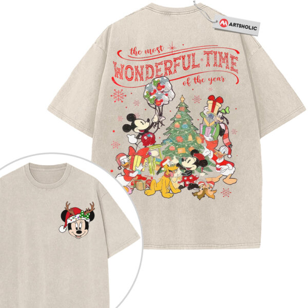 Donald Duck Shirt, Mickey Mouse Shirt, Goofy Shirt, Pluto Shirt, Christmas Shirt, Disney Shirt, Animated Shirt, Vintage Tee 2-Sided