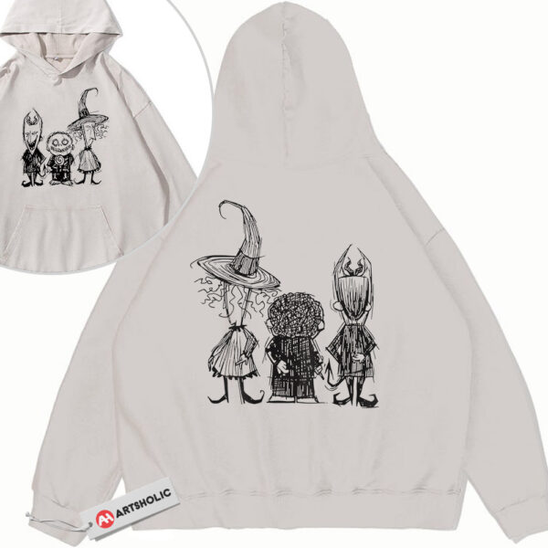 The Nightmare Before Christmas Hoodie, Animated Hoodie, Vintage Hoodie 2-Sided