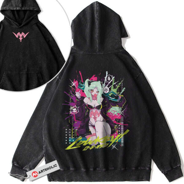 Rebecca Hoodie, Cyberpunk: Edgerunners Hoodie, Game Hoodie, Vintage Hoodie 2-Sided