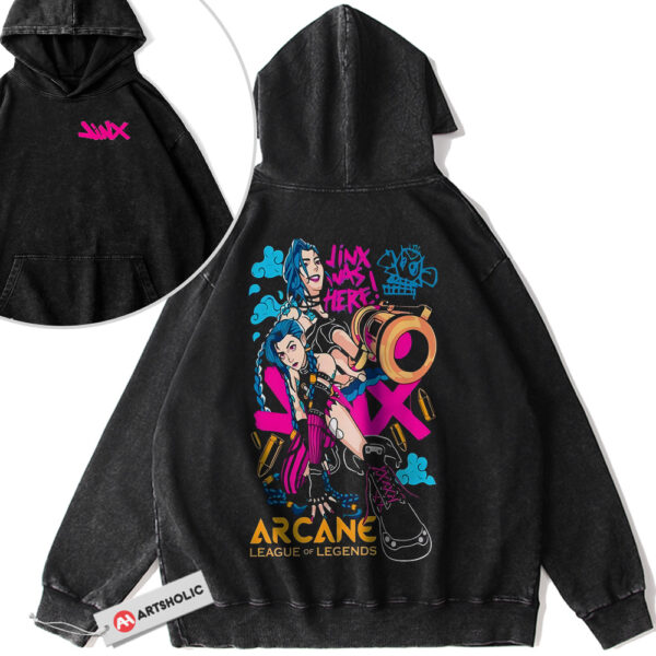 Jinx Hoodie, League of Legends Hoodie, Game Hoodie, Vintage Hoodie 2-Sided