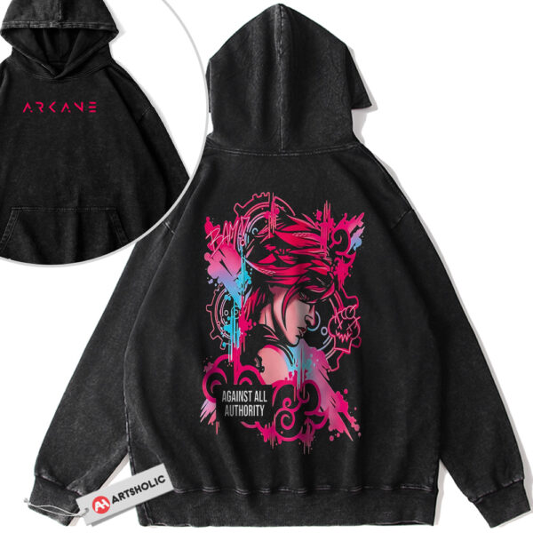 Vi Hoodie, Arcane Hoodie, League of Legends Hoodie, Game Hoodie, Vintage Hoodie 2-Sided