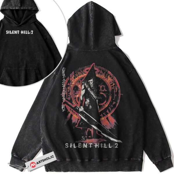 Pyramid Head Hoodie, Silent Hill Hoodie, Game Hoodie, Vintage Hoodie 2-Sided