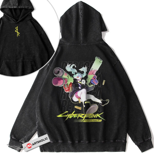 Rebecca Hoodie, Cyberpunk: Edgerunners Hoodie, Game Hoodie, Vintage Hoodie 2-Sided