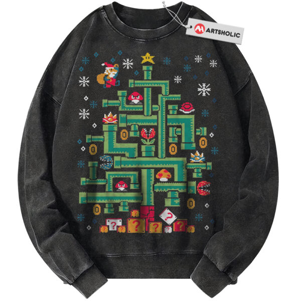 Super Mario Sweatshirt, Christmas Sweatshirt, Game Sweatshirt, Vintage Sweater