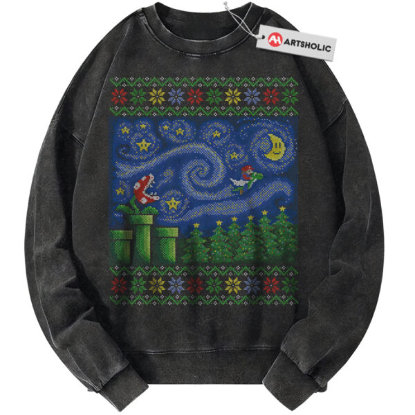 Super Mario Sweatshirt, Christmas Sweatshirt, Game Sweatshirt, Vintage Sweater
