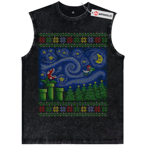 Super Mario Shirt, Christmas Shirt, Game Shirt, Vintage T-Shirt