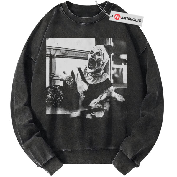 Art the Clown Sweatshirt, Terrifier Sweatshirt, Halloween Sweatshirt, Horror Sweatshirt, Vintage Sweater