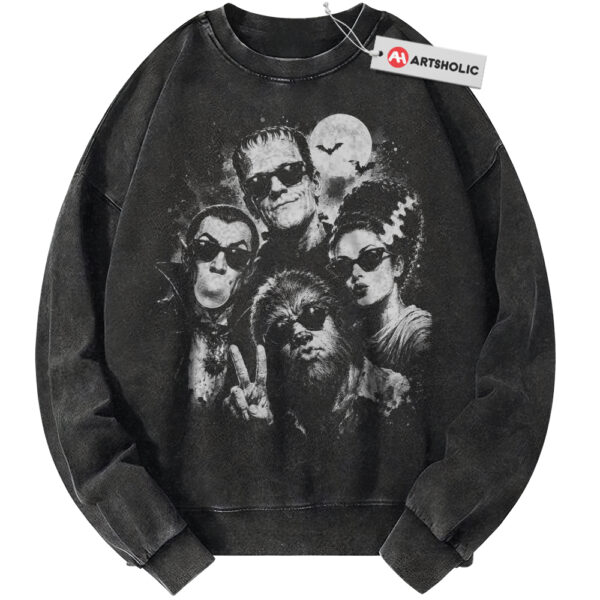 Dracula Sweatshirt, Frankenstein Sweatshirt, The Bride of Frankenstein Sweatshirt, Halloween Sweatshirt, Horror Sweatshirt, Vintage Sweater