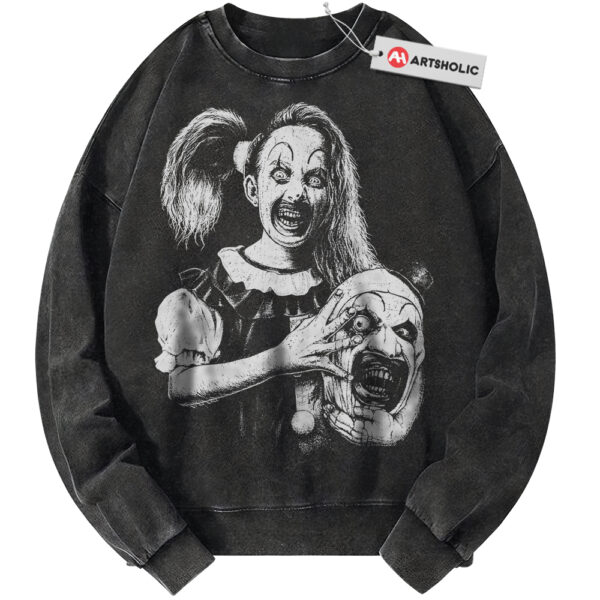 Art the Clown Sweatshirt, Terrifier Sweatshirt, Halloween Sweatshirt, Horror Sweatshirt, Vintage Sweater