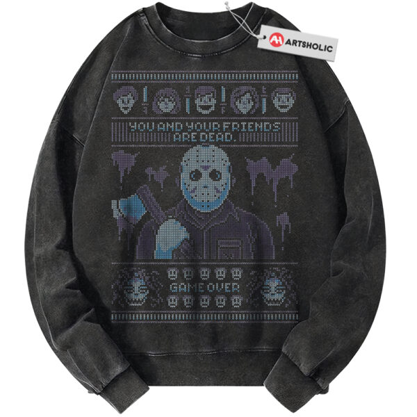Jason Voorhees Sweatshirt, Friday the 13th Sweatshirt, Halloween Sweatshirt, Christmas Sweatshirt, Horror Sweatshirt, Vintage Sweater