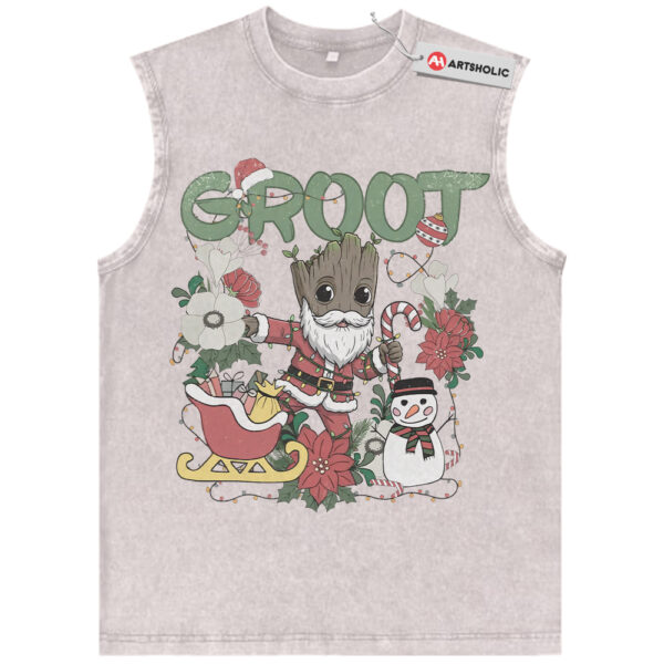 Groot Tank Top, Christmas Tank Top, Marvel Comics Tank Top, Vintage Tank Top