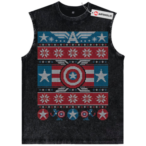 Captain America Shirt, Christmas Shirt, Marvel Comics Shirt, Vintage T-Shirt